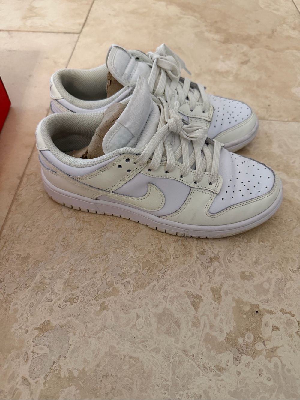 Nike White Low-Top Leather Sneakers